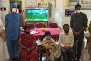 Snake bite boy discharge from Bhatkal Government Hospital