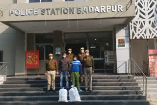 Badarpur police arrested two with 24 kg of hemp in delhi