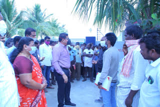 nagar kurnool collector visit cci purchase centers in different villages