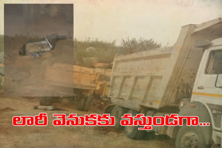 lorry accident one person dead in warangal