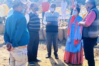 Joint team of officers inspected paddy procurement center