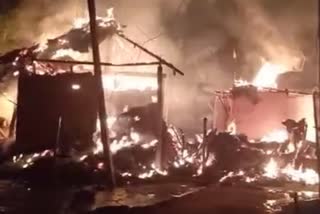 A fire broke out in the Dalit Sahi area of the Bari block jajpur