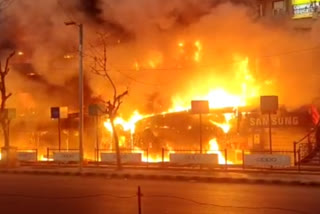 fire breaks out in 15 shops at shyam shikhar tower bapunagar ahmedabad