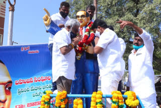 minister adimulapu suresh and ttd chairman yv subba reddy pays tribute to ambedkar in prakasam district