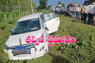 Additional DGP Kripanand Tripathi Ujela escaped a major accident