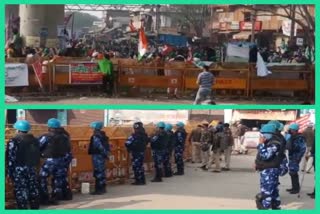 farmers and police at tikri border delhi
