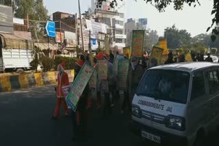 The Christian community on the streets in favor of the farmers