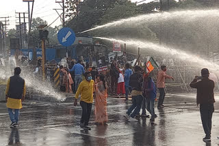 bjp yuva morcha rally chaos at siliguri
