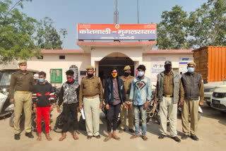 mughalsarai police arrested vehicle thieves