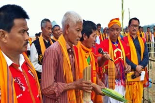 laikhuta erected for all assam tribal sangha conclave