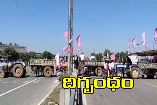 suryapet national highway blocked due to bharat bandh