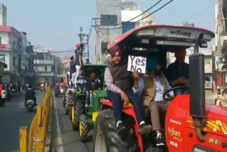 farmers tractor protest karnal