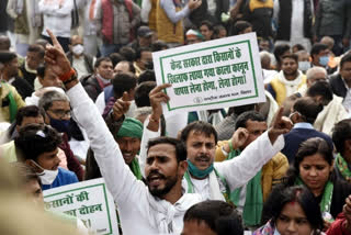 RJD supporter staged protest in Bihar