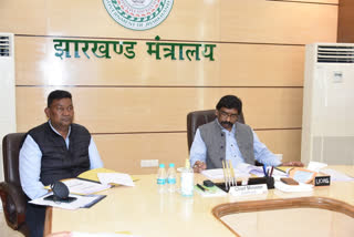 cm hemant soren holds meeting of labor department