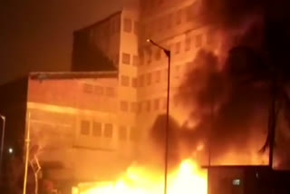 Massive fire