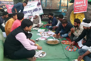 Police detained farmers who were protesting