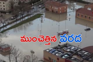 heavy rains flood in central italy