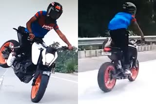 Youth doing dangerous stunts without protection