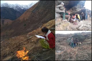 students gave online exam on top of mountain