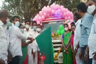 New Ambulance donated by bhuvanagiri mla sekhar reddy to his constituency