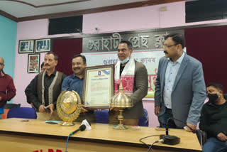 Habib Mohammad Chowdhury received by Guwahati Press Club authorities