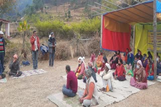 villagers demand on road build