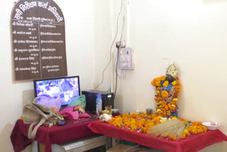 statue of lord krishna kept in dimani police station for eight days in morena
