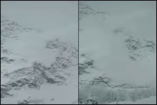 An avalanche in Lahaul-Spiti district of himachal pradesh.