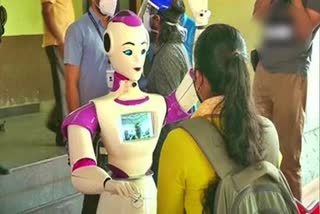 Robot assists voters at Kerala polling booth