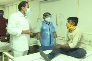 minister alla nani visited eluru mystery disease victims