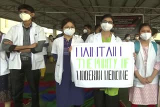 AIIMS, LNJP docs wear black ribbon in support of IMA strike call