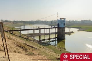 Construction of stop dam in Wesley Dam