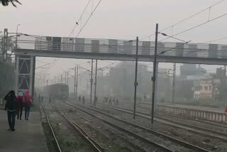 train in fog