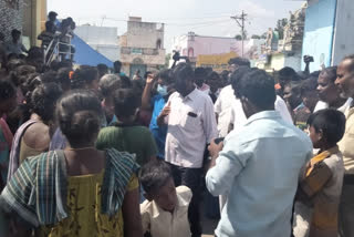 Public protest near perambalur