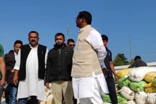 Food Minister Amarjeet Bhagat arrives at surprise inspection
