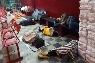 travelers spent night in bus stand due to protest