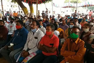 teachers association protest in vijayawada