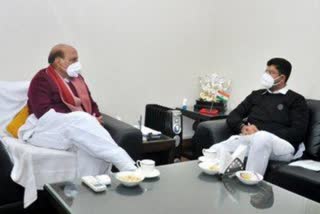 Dushyant Chautala meets Defense Minister Rajnath Singh