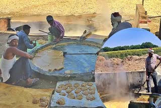 Farmers making jaggery from sugarcane in bemetara