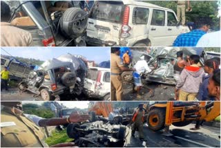 container truck accident near Toppur Pass bridge