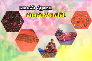 warangal women makes dhoop sticks with used flowers