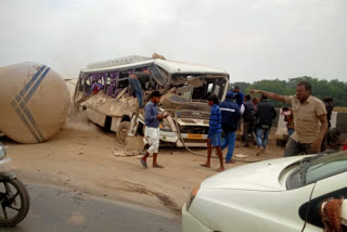 Bus and tanker collision in Seraikela