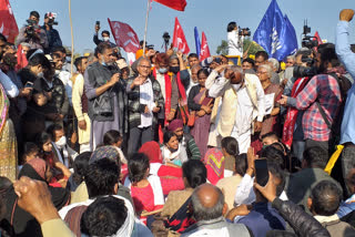 farmers protest on haryana border, alwar news