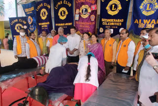 blood donation camp in secunderabad  by lions club