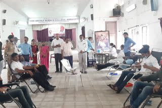 Blood donation by students Amravat