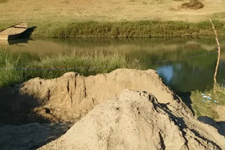 Illegal sand mining is being done continuously from the deer river