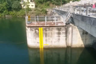 Large reservoir that has reached its maximum level