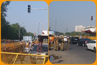 Heavy police force deployed in Noida to protest farmers