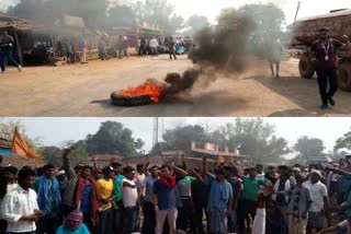 villagers-jammed-the-antagarh-narayanpur-road-in-kanker
