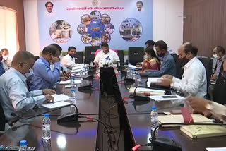 Minister talasani review on the performance of the Ministries of Animal Husbandry, Fisheries, Dairy and Live stock Development